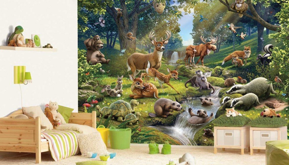 Forest animals ΟΛΟΚΛΗΡΩΜΕΝΗ ΠΑΡΑΣΤΑΣΗ ΜΕ ΔΙΑΣΤΑΣΕΙΣ 3,05Φ Χ 2,45 ΥΨΟΣ